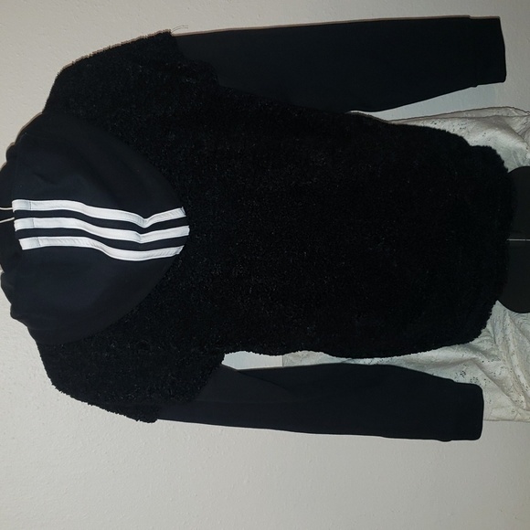 Adidas | Shearling Hoodie Sweatshirt - Picture 7 of 9